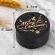  Round Christmas Gift Tag with Gold Emboss GT06