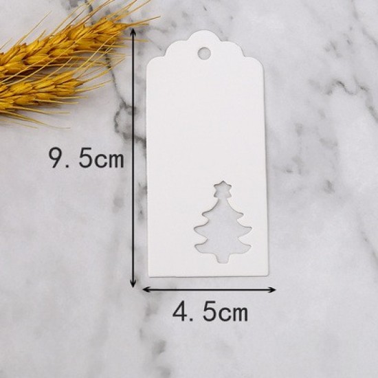 Rectangular Christmas Gift Tag with Die-cut Tree GT07
