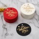 Round Happy Valentine's Day/ Friendship Day Gift Tag with Gold Emboss GT10