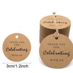 Kraft Round Gift Tag GT15 (with 10yards string)