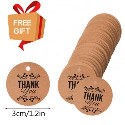 Kraft Round Gift Tag GT21 (with 10yards string)