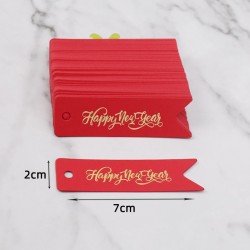 New Year Long Gold Embossed Gift Tag GT13