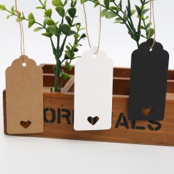 Rectangular Valentine Gift Tag with Die-cut HEART GT22 Rectangular Valentine Gift Tag with Die-cut HEART GT22