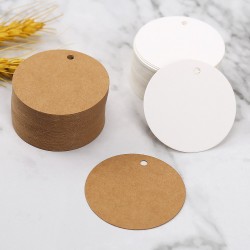Round Blank Kraft Gift Tag GT23