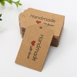 Handmade with Love Printed Gift Tag GT26