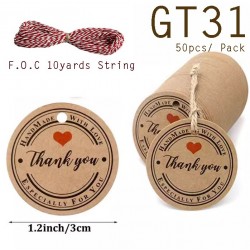 GT31 Round Handmade with Love Kraft Gift Tag GT31 Round Handmade with Love Kraft Gift Tag