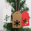 Die-Cut Snowflake Rectangular Christmas Gift Tag – GT44