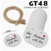 GT48 Round Handmade with Love Kraft Gift Tag