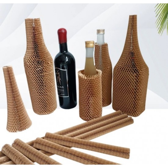 Eco-Friendly Kraft Honeycomb Mesh Bottle Sleeve Cushioning