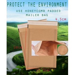 PLAIN Eco-Friendly Kraft Paper Honeycomb Padded Mailer #2228
