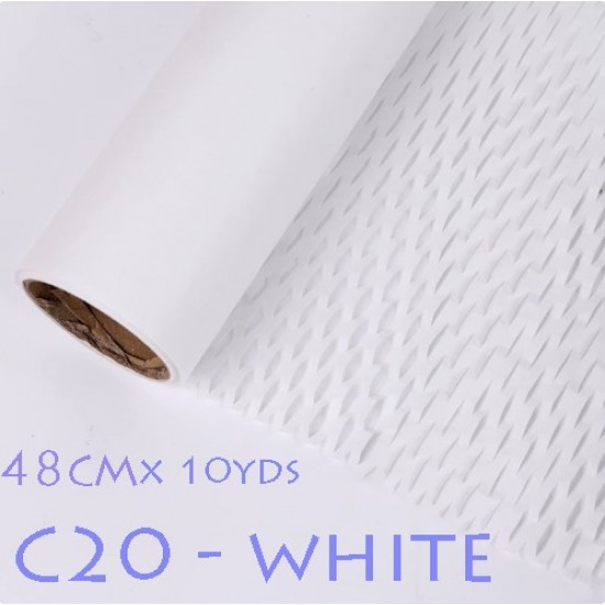Reusable & Eco-Friendly Kraft Honeycomb Wrapping Paper Roll WHITE