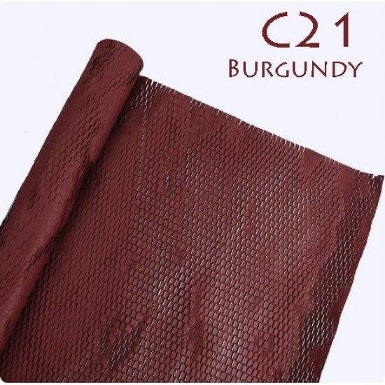 Reusable Eco-Friendly Kraft Honeycomb Wrapping Paper Roll 50cm - Burgundy | Protective Packaging Singapore