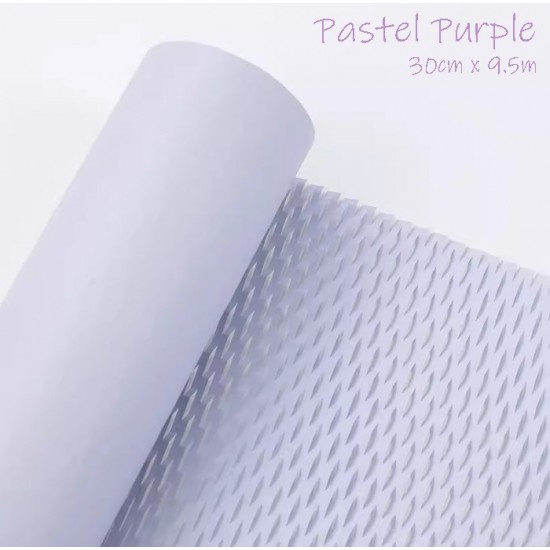 Reusable & Eco-Friendly Kraft Honeycomb Wrapping Paper Roll Pastel Purple