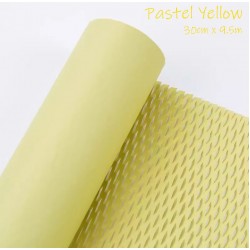 Reusable & Eco-Friendly Kraft Honeycomb Wrapping Paper Roll Pastel Yellow