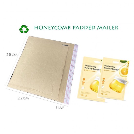 PLAIN Eco-Friendly Kraft Paper Honeycomb Padded Mailer #2228