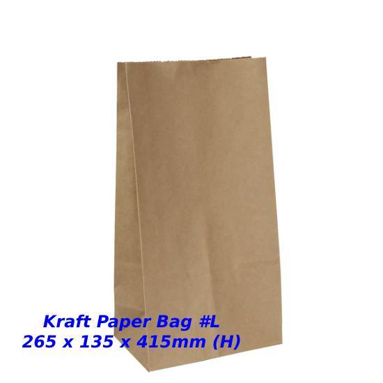 Eco-Friendly Recyclable Kraft Paper Bag #L