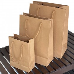 Eco-Friendly Recyclable THICK Kraft Paper Shopping Bag with Handle