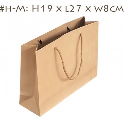 Eco-Friendly Recyclable THICK Kraft Paper Shopping Bag with Handle (H)