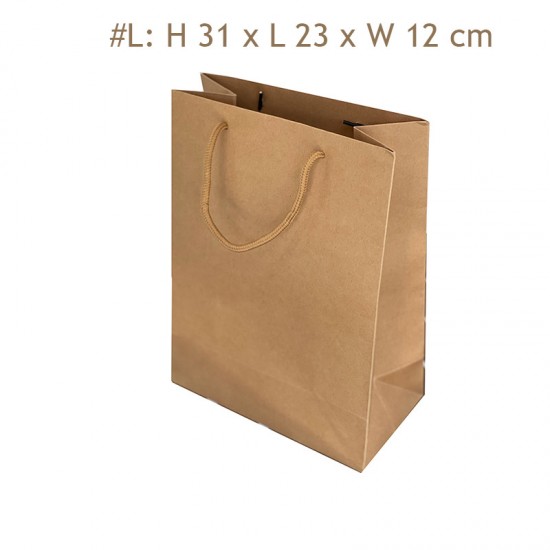 Eco-Friendly Recyclable THICK Kraft Paper Shopping Bag with Handle