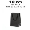 Eco-Friendly Recyclable THICK Kraft Paper Shopping Bag with Handle - Black