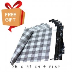 Designer PolyMailer Bags [Black and White Checked]