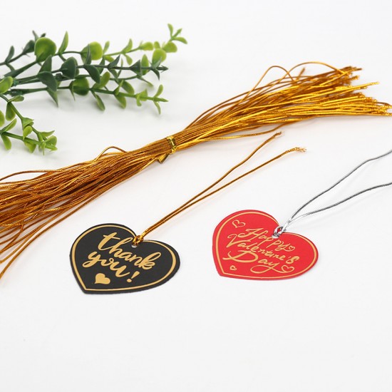 Metallic Strings for Gift Tags, Hanging Ornaments [GOLD]