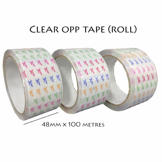 Jumbo Clear OPP Packing Tape 48mm x 100m – Strong Adhesive & Tear-Resistant Carton Sealing Tape Singapore