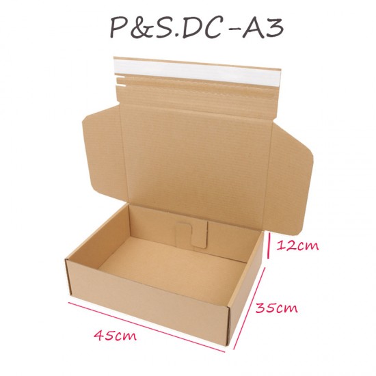 Tamper Evident Postal Mailing Die-Cut Pizza Folding Box Size P&S-DC-A3