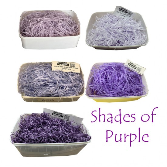 Milky Purple Shredded Colour Paper 