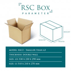 Postal Mailing RSC Folding Box Size RSC-2-A3