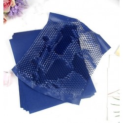 Pre-Cut Reusable & Eco-Friendly Kraft Honeycomb Wrapping Paper Sheets (Waterproof) Blue