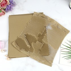 Pre-Cut Reusable & Eco-Friendly Kraft Honeycomb Wrapping Paper Sheets (Waterproof) Khaki