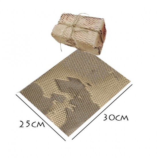Pre-Cut Reusable & Eco-Friendly Kraft Honeycomb Wrapping Paper Sheets (Waterproof) Khaki