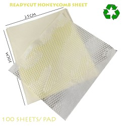 Pre-Cut Reusable & Eco-Friendly Kraft Honeycomb Wrapping Paper Sheets (Waterproof) Yellow