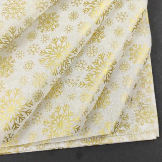 20pcs Designer Printed Tissue Papers - Snow Flakes