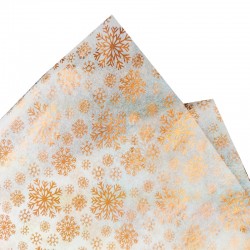 20pcs Designer Printed Tissue Papers - Rose Gold Snow Flakes