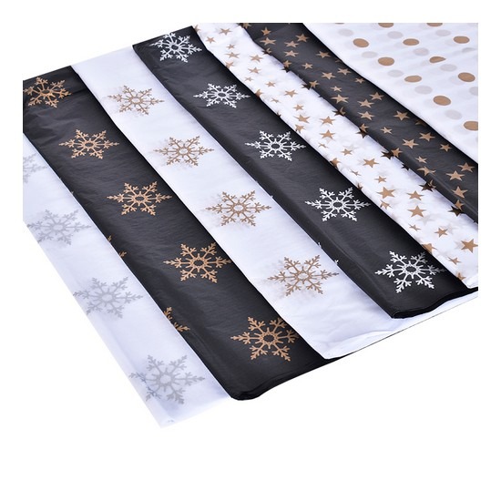 20pcs Designer Printed Tissue Papers - Snow Flakes