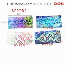 20pcs Tamper Evident ORIGINAL Hologram Security Seal Stickers 3 x 1.5cm | Anti Counterfeit VOID Labels | Authenticity Stickers | Singapore