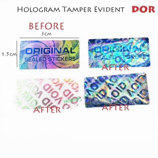 20pcs Tamper Evident ORIGINAL Hologram Security Seal Stickers 3 x 1.5cm | Anti Counterfeit VOID Labels | Authenticity Stickers | Singapore 20pcs Tamper Evident ORIGINAL Hologram Security Seal Stickers 3 x 1.5cm | Anti Counterfeit VOID Labels | Authenticity Stickers | Singapore