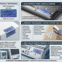 Hologram Tamper-Evident Void Security Stickers: WARRANTY Hologram Tamper-Evident Void Security Stickers: WARRANTY