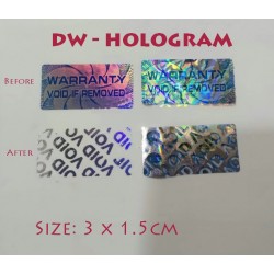 Hologram Tamper-Evident Void Security Stickers: WARRANTY