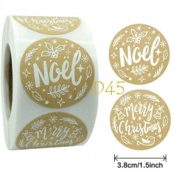Christmas/ New Year Round Stickers Noel_D45