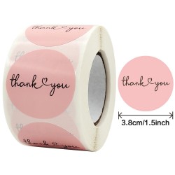 Medium Size Thank You Round Stickers Dia. 38mm D10 
