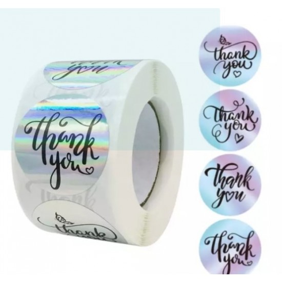 Medium Size Thank You Round Stickers Dia. 38mm - D27