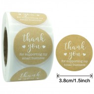 Medium Size Thank You Round Stickers Dia. 38mm - D28