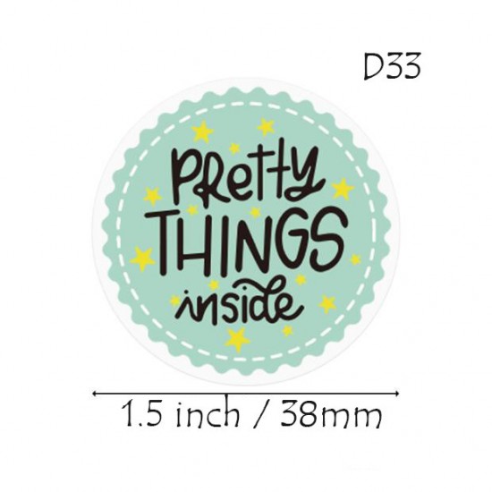 Medium Size Round Stickers Dia. 38mm D33