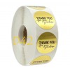 Thank You Round Stickers GOLD_D42