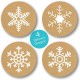 Snowflakes Printed Round Stickers_D46