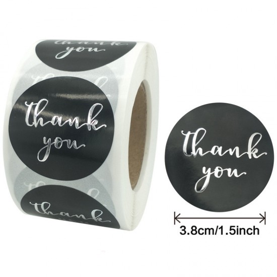 Medium Size Thank You Round Stickers Dia. 38mm D51