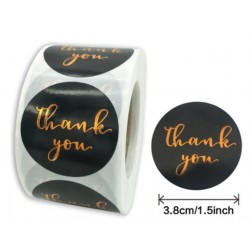 Medium Size Thank You Round Stickers Dia. 38mm D54